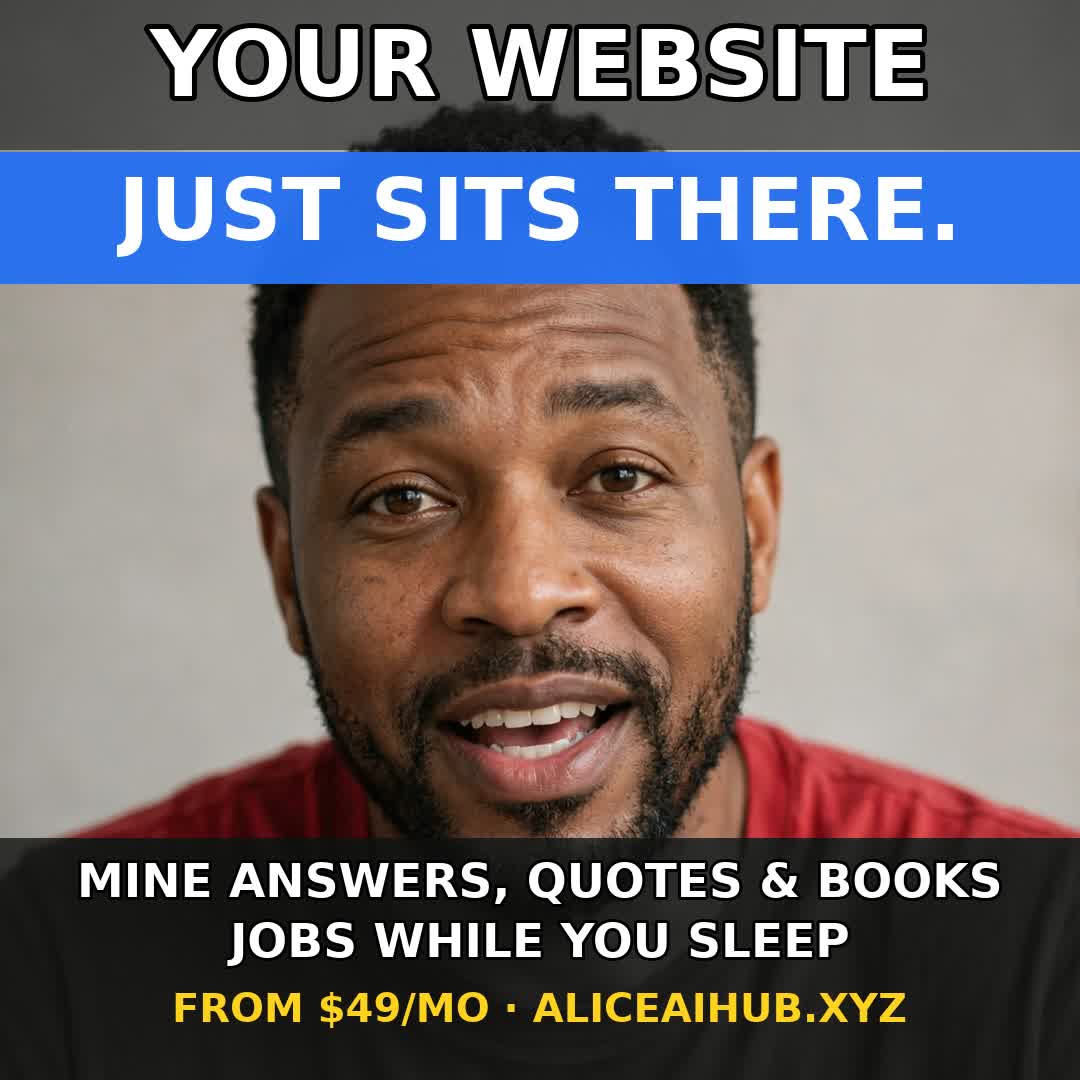 Alice AI Office Hub — your website just sits there; Alice answers, quotes and books